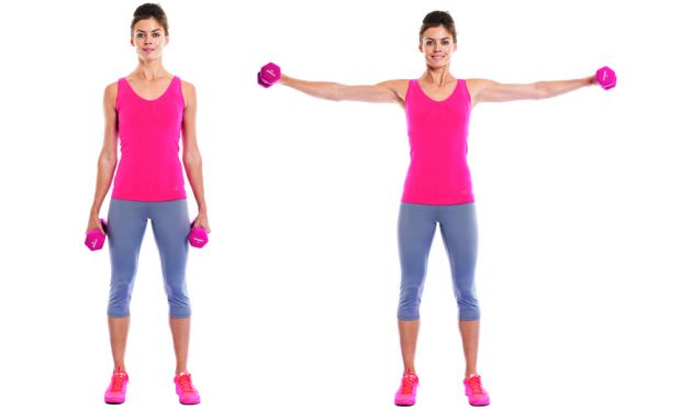 woman doing a lateral raise