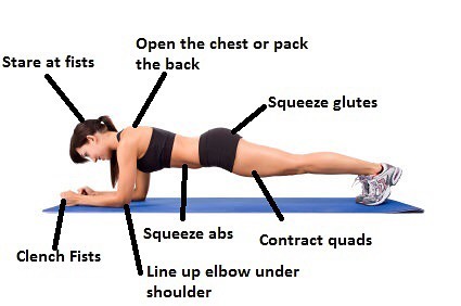 visual aid of how to plank