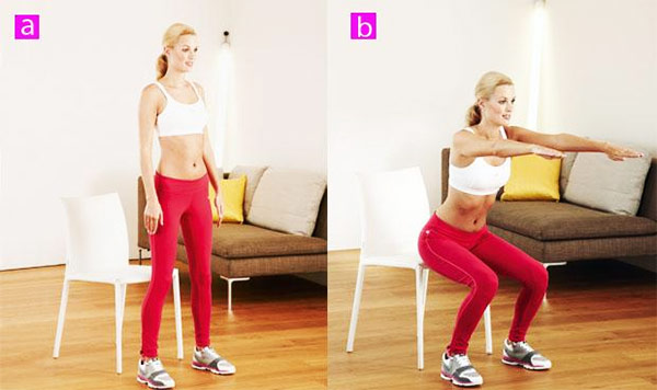 Reduce-thigh-size-fast-at-home-chair-squat