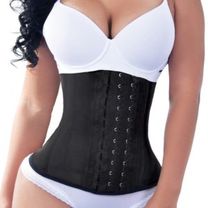 Woman wearing a waist trainer to lose weight and tone up