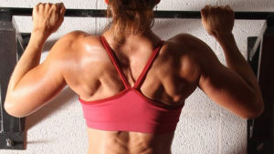 standard pull up demonstrated by female