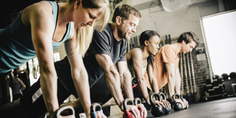 men and women training together