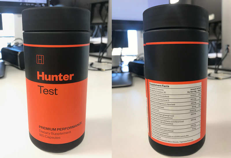 hunter test labels back and front - Hunter Test Review