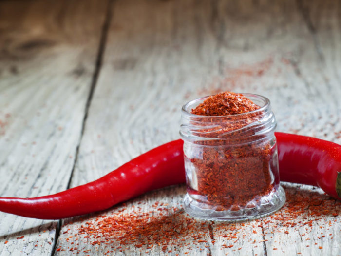 cayenne peppe in a pot