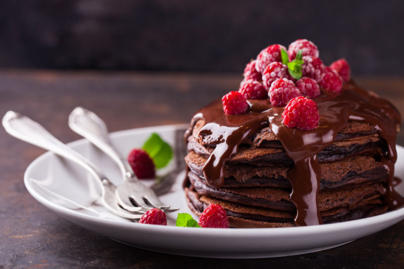 Chocolate protein pancakes