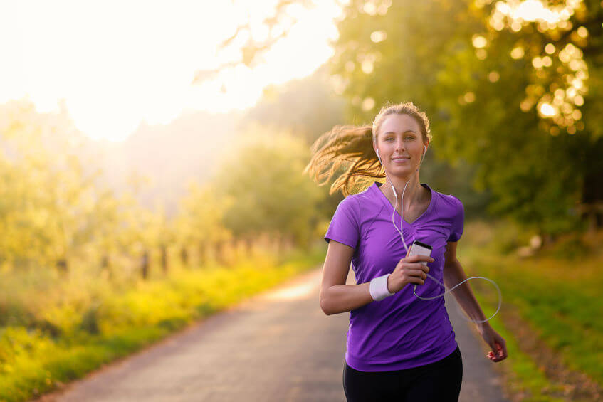 Woman Running in the Country