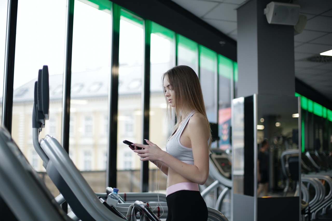 Woman on treadmill