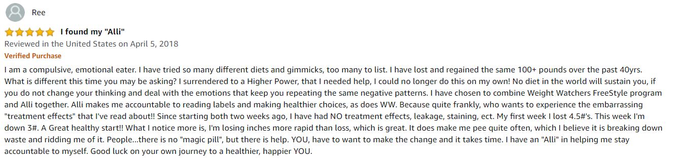 Alli Weight Loss Aid Review - Is this really 'all it takes?' 1