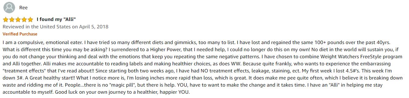 Alli Weight Loss Aid Review - Is this really 'all it takes?' 19